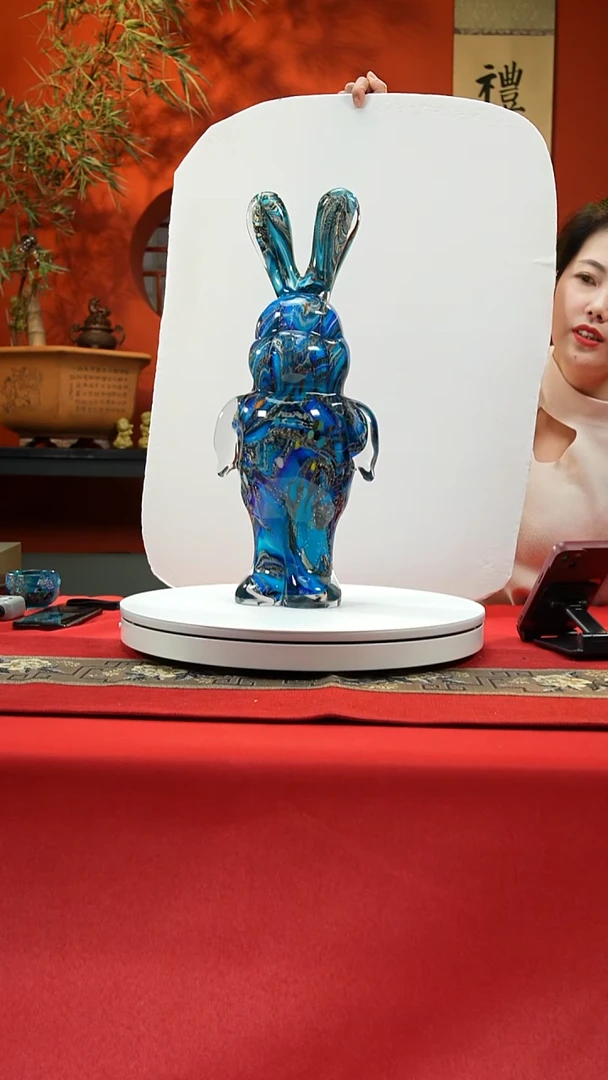 手工艺品琉璃兔子