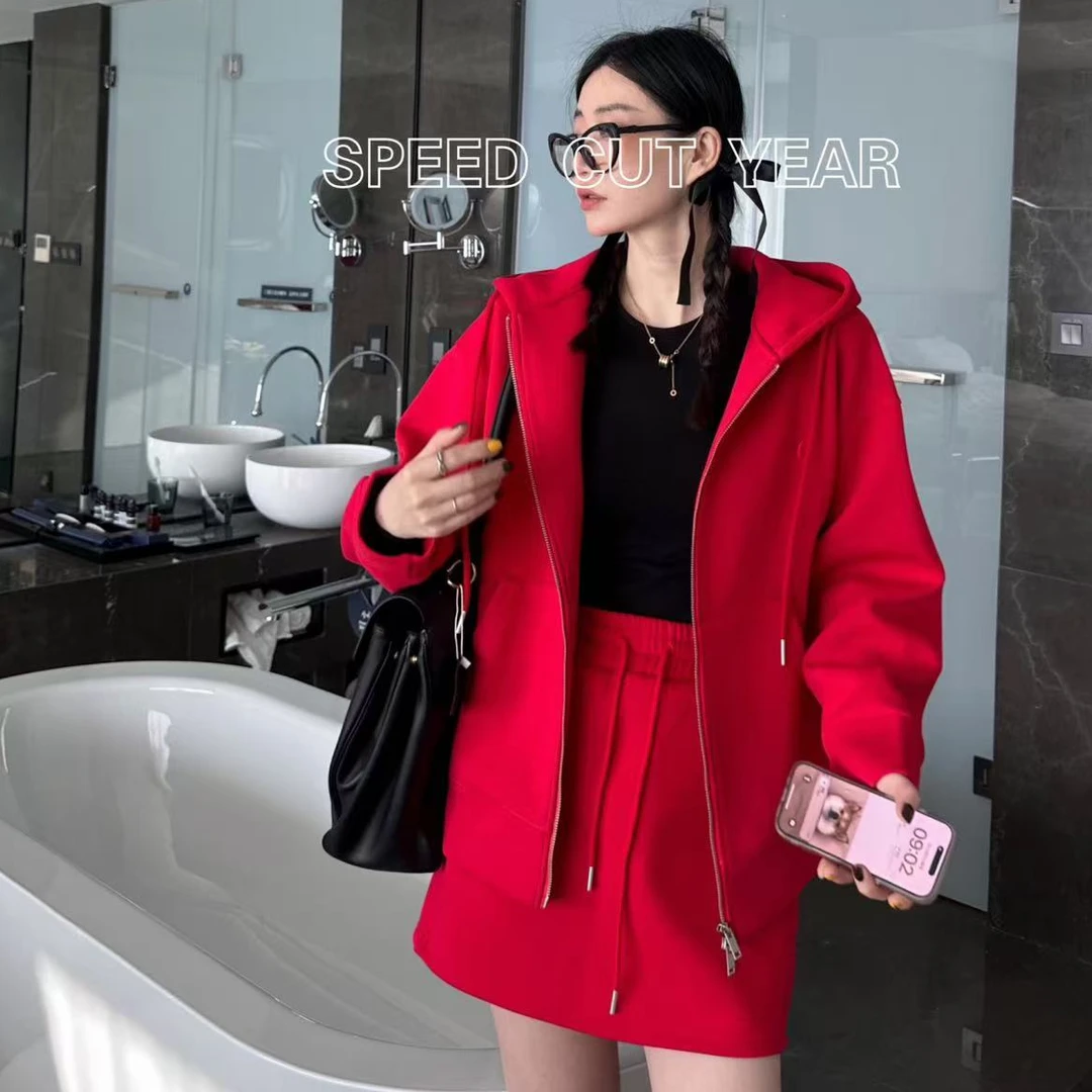 2025春款上新加厚短裙套装开衫上衣刺绣日常休闲百搭3902627