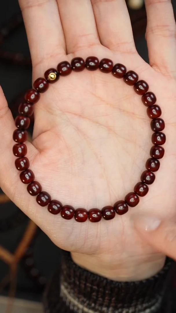 手串/手链小叶紫檀小叶紫檀6.6鱼鳞  金标