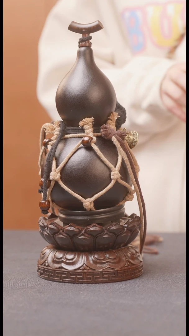 195号链接精品大漆葫芦现货现发[一物一拍]不包含莲花底座