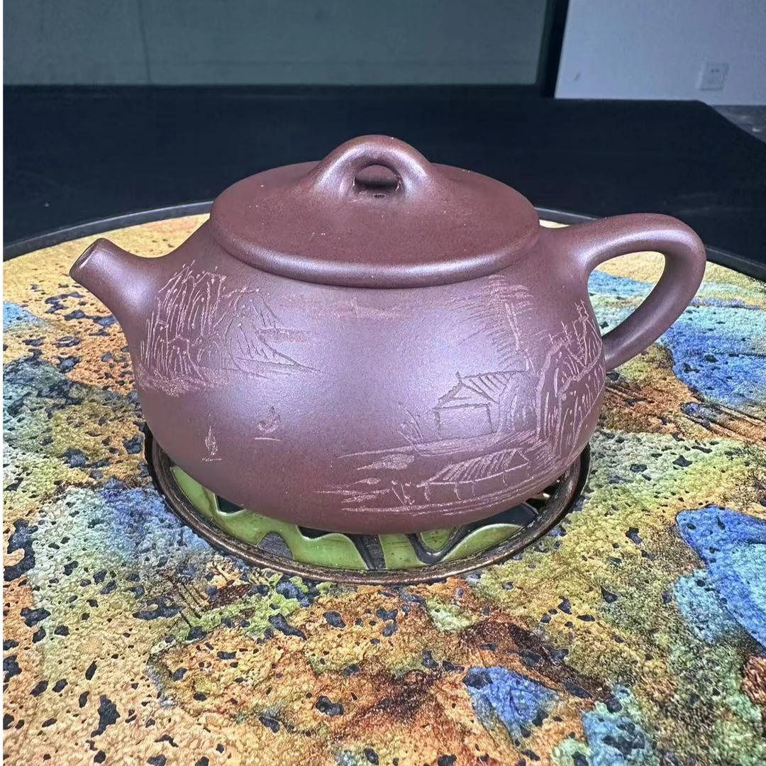 原矿紫泥精工半手景舟石瓢