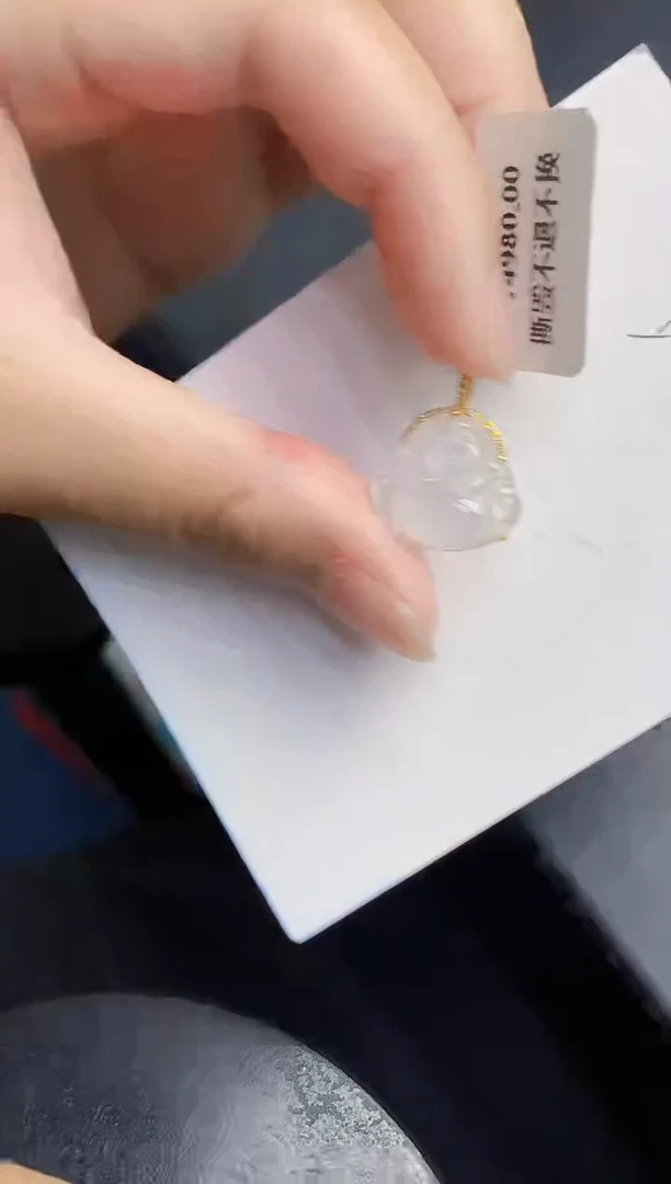 翡翠18K金镶嵌颈饰000000000