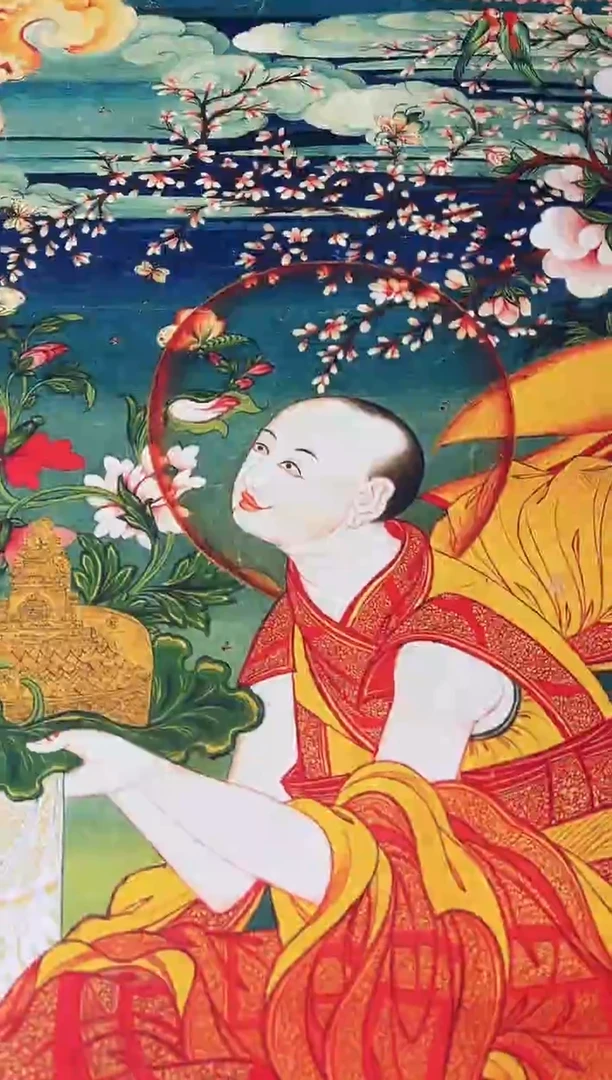 卷轴画菊菊唐卡tk
