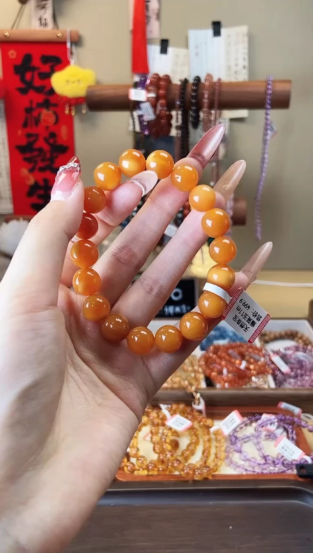 【闪购商品】石英质玉（缅黄）手串未镶嵌11mm缅黄