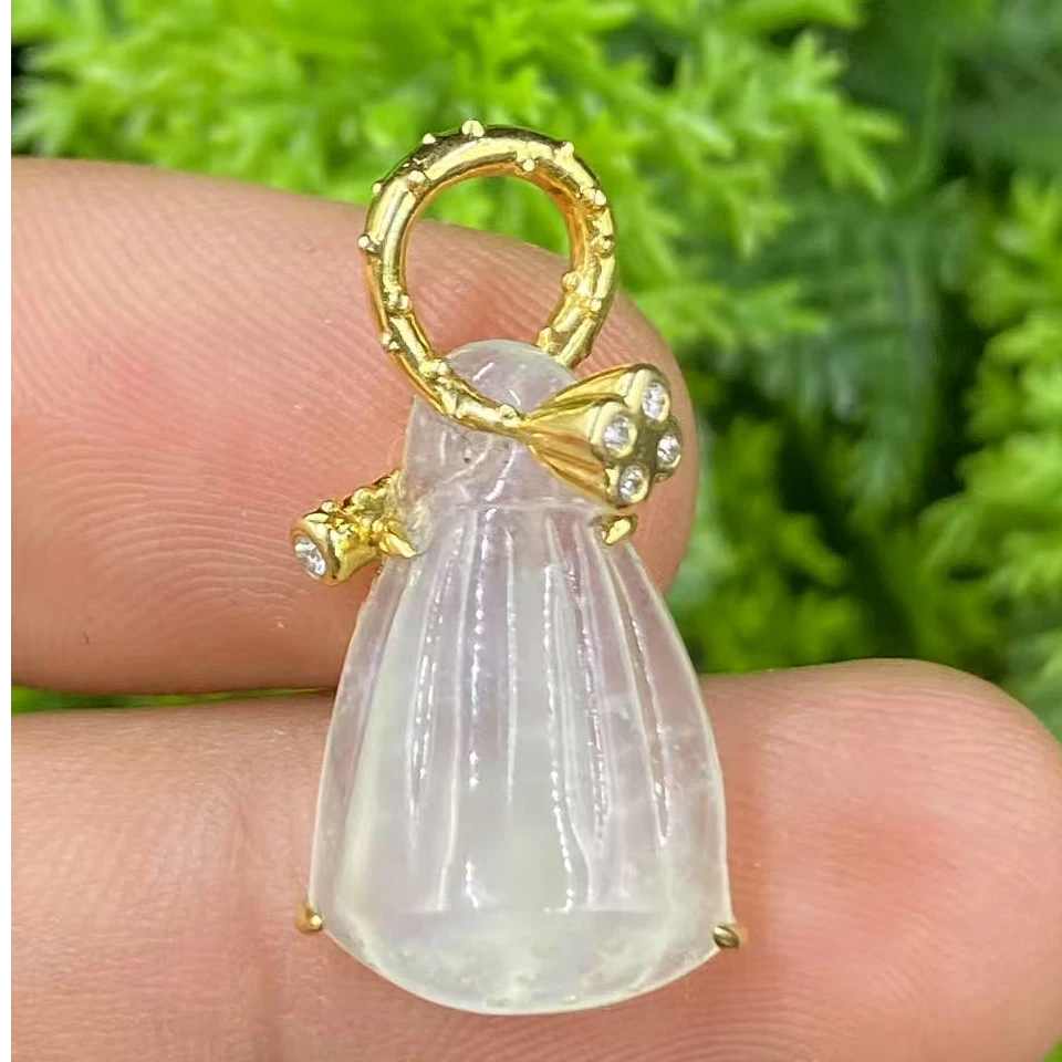 新春大集翡翠吊坠（不含链）18k金镶嵌--吊坠6370A4