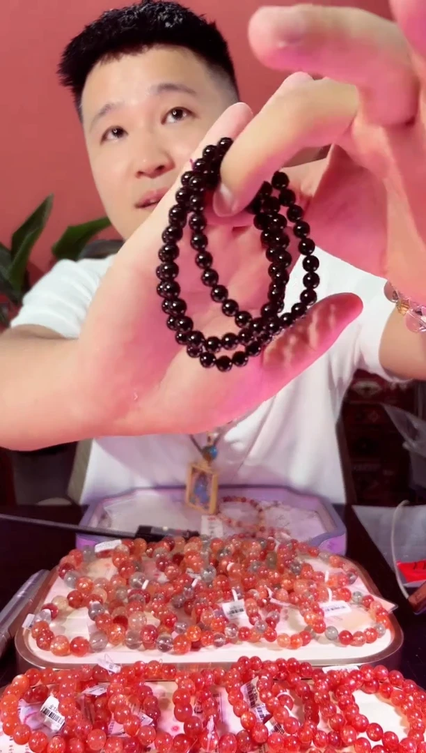 手链未镶嵌石榴石奶爸专属石榴石手串多样性发其一