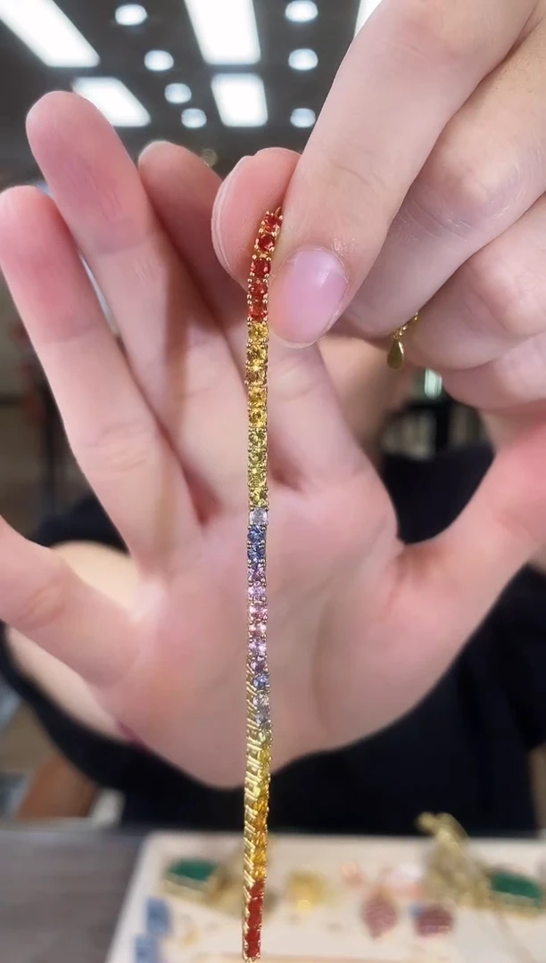 手链蓝宝石银S925镶嵌09