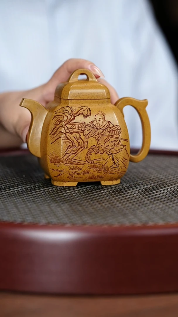 茶壶紫砂24WSY福林八方 龙骨金砂280cc