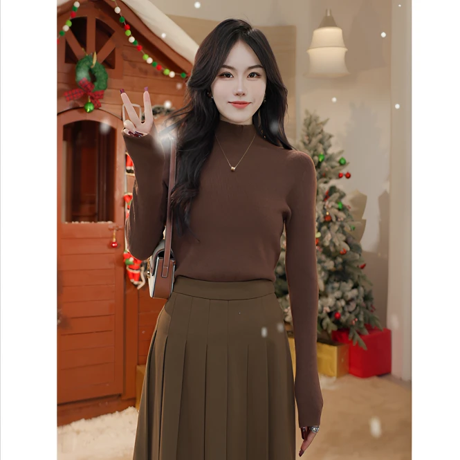 茵曼冬季时尚保暖百搭秋冬套头毛衣ins慵懒百搭休闲宽松针织衫