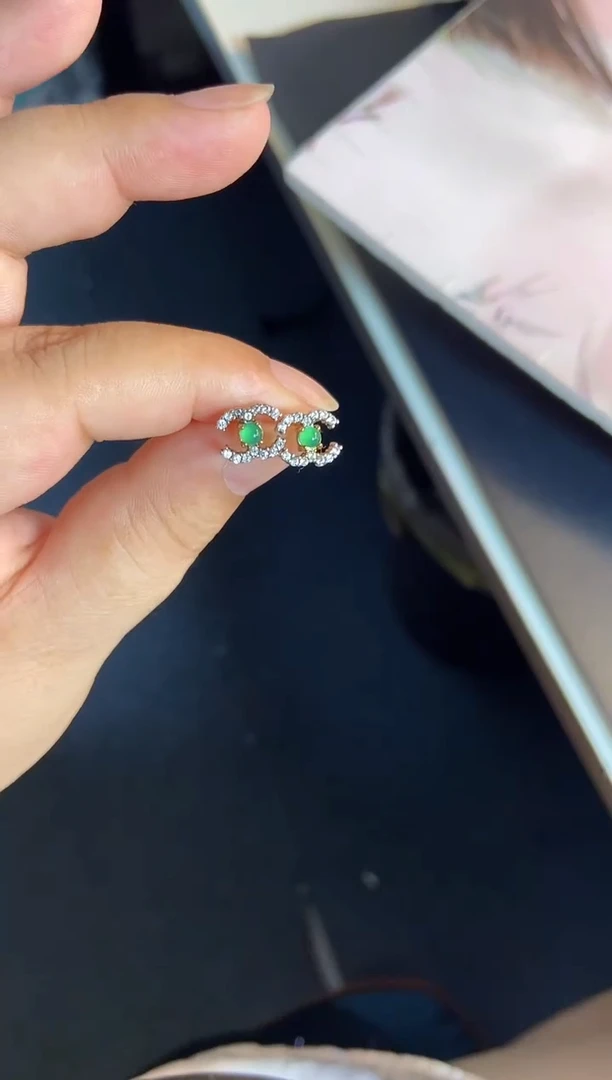 吊坠(不含链)银S925镶嵌翡翠1