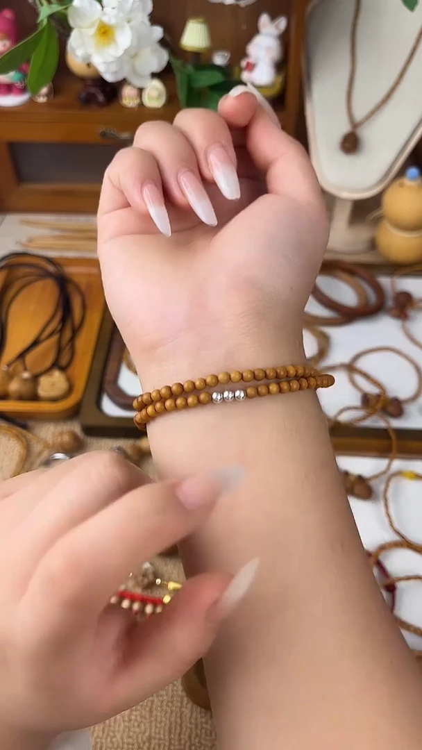 手串/手链核桃双圈桃核圆珠加银珠一物一拍