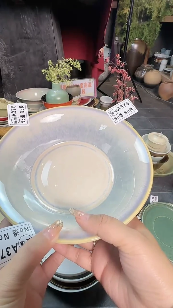 【闪购商品】碗A376 外绿盘