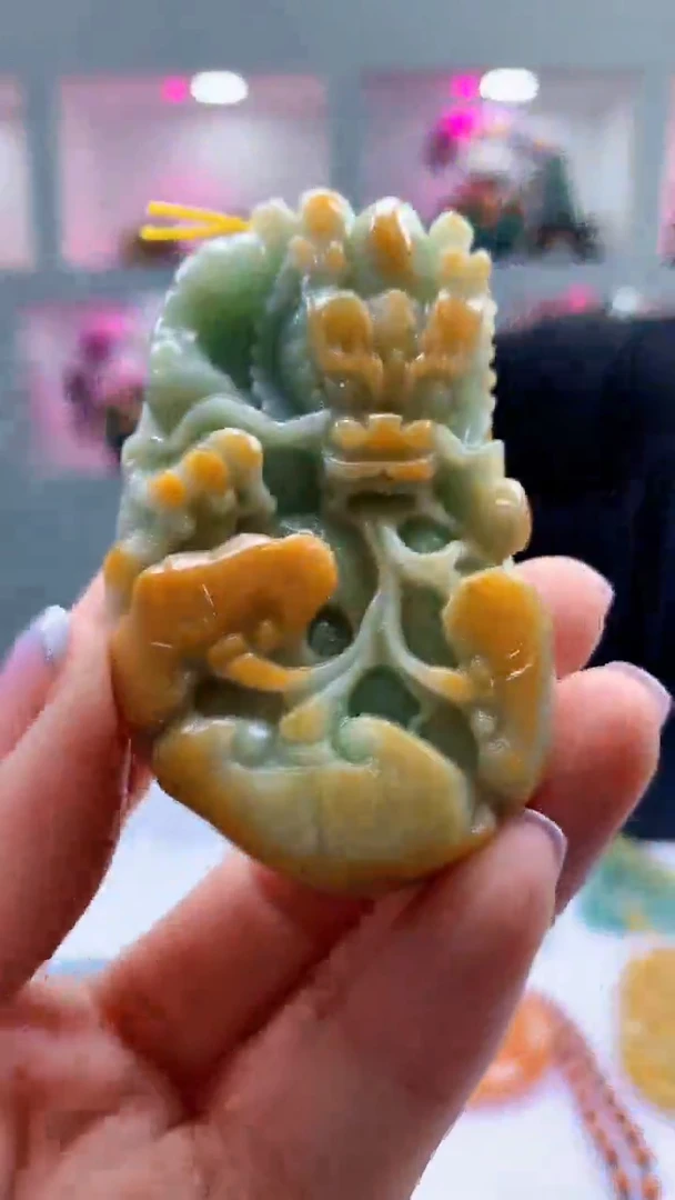 定制翡翠未镶嵌1052jj-毛货挂件（赠珠链）8