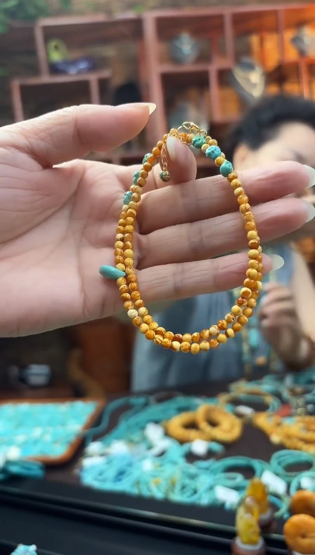 绿松石未镶嵌颈饰多样性发一件设计款 素项链