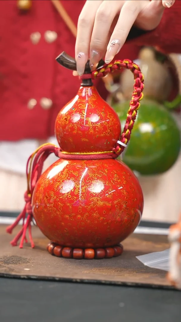 【闪购商品】WB317漆艺酒葫芦不包手串及旋转底座