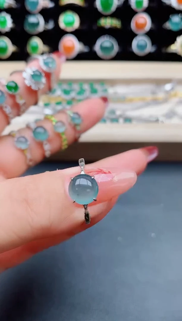 【闪购商品】翡翠戒指银S925镶嵌321321