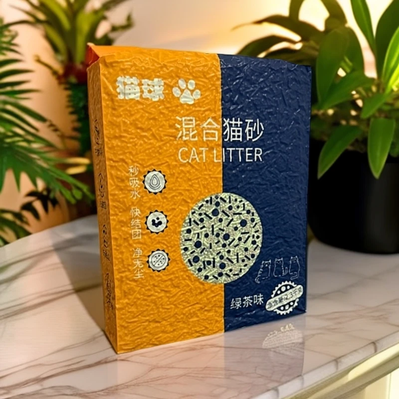 绿茶防臭多合一混合猫砂无粉尘粉尘低尘除臭添加高分子
