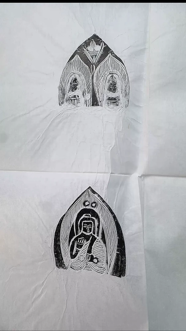 拓片用纸其他@@北魏造像原墨拓1张