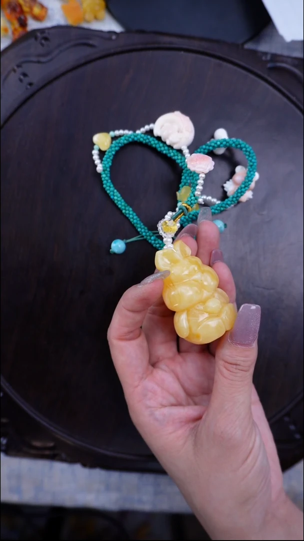 琥珀颈饰未镶嵌多样性发货一一一