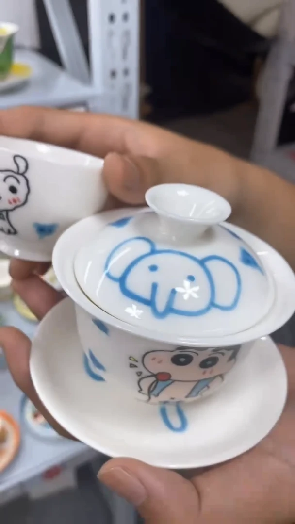 高温釉下彩纯手工手绘陶瓷