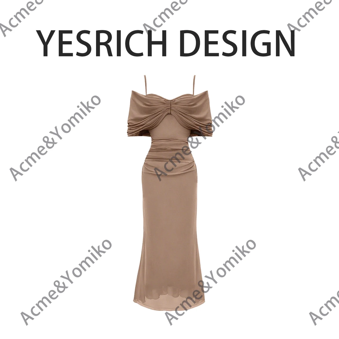 吊带两穿气质连衣裙大码设计感品质多种穿法裙子-E188