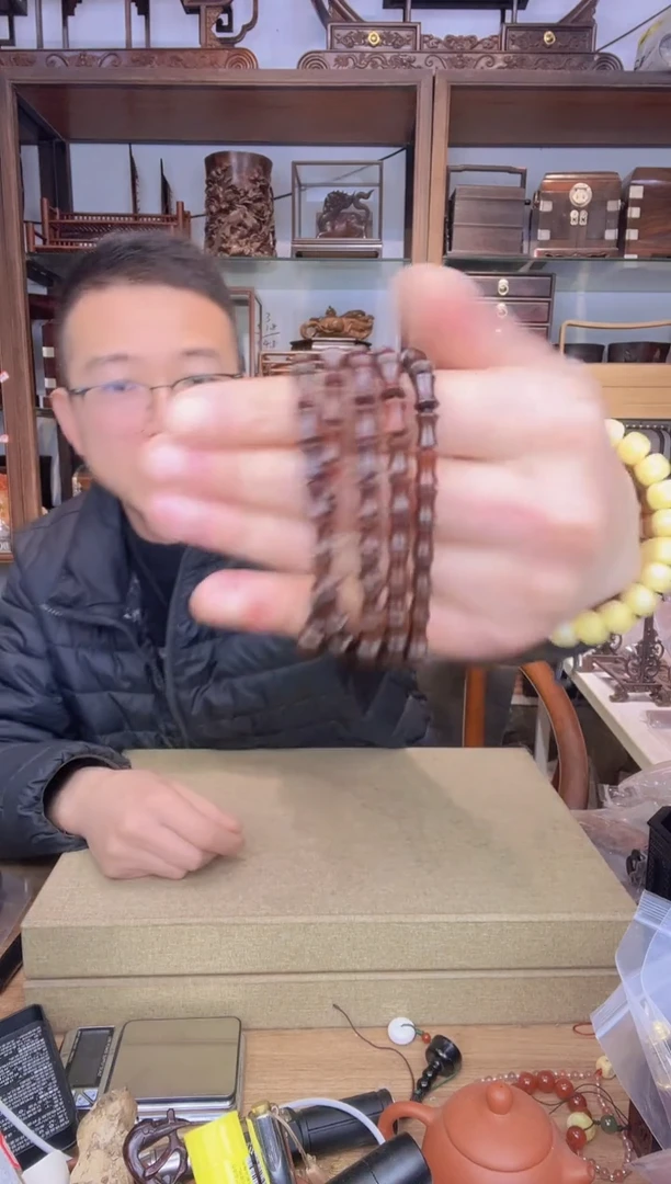 【闪购商品】乌木类书架405小叶紫檀6*8*108竹节多圈