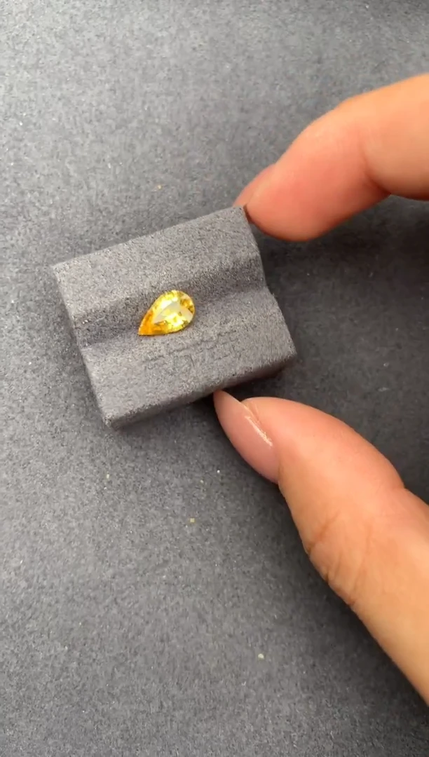 裸石彩色蓝宝石1.5ct 黄蓝宝 定制 FH