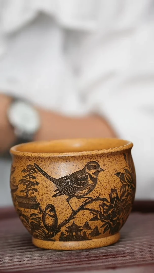 茶杯紫砂宜兴高端紫砂主人杯福利放漏