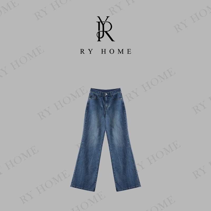 【容雨RYHOME】复古水洗直筒牛仔裤251K2348