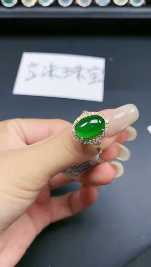 翡翠戒指银S925镶嵌11111111