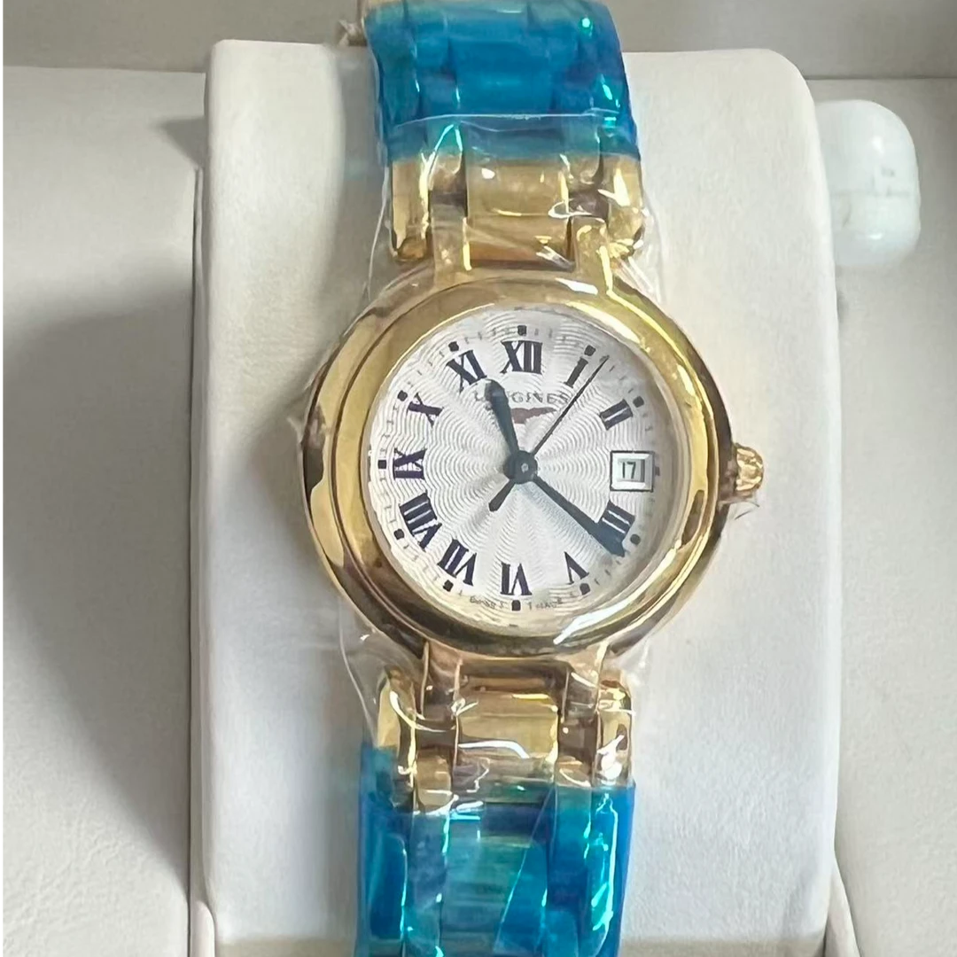 99新 Longines/浪琴 L8.110.5.78.6心月110间金表径26.5后配带