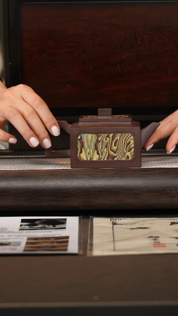 茶壶紫砂储立强/紫泥/四方套组/260c