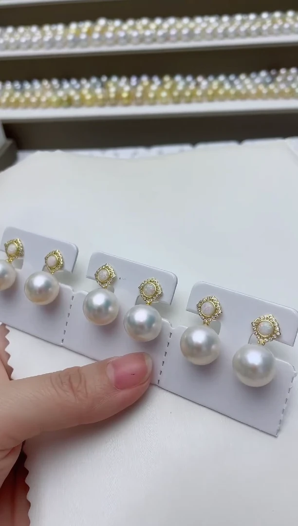 【闪购商品】淡水珍珠耳饰银S925镶嵌A19商品多样性发其一