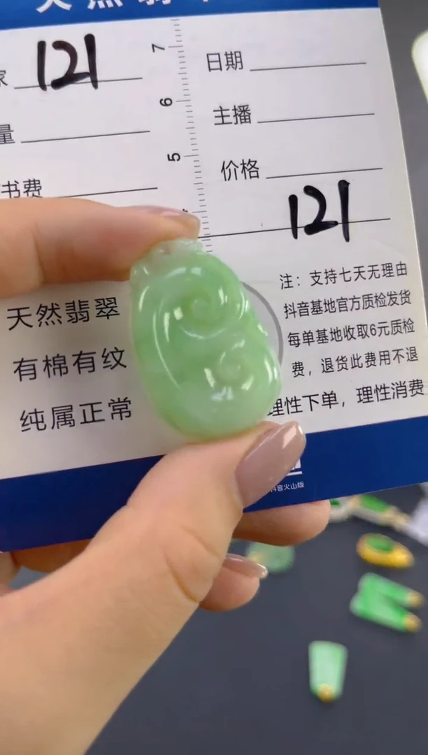 翡翠未镶嵌颈饰天然A货翡翠   121