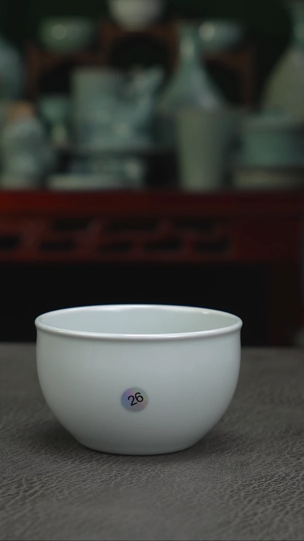 月白釉26号缸杯  150cc 微瑕-二