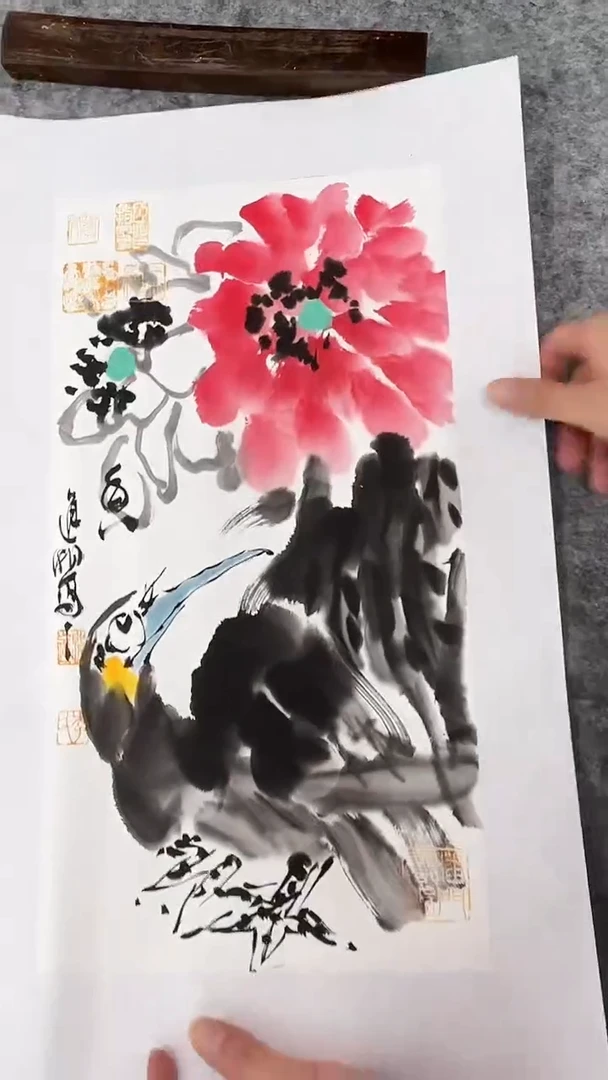 国画李进潮-1平尺-花鸟