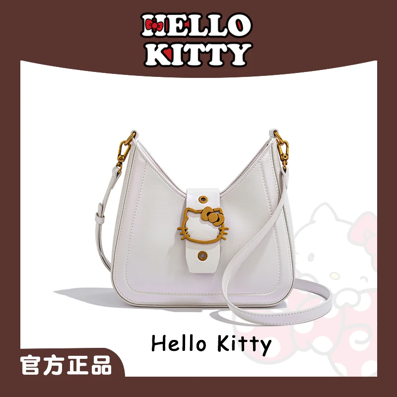 《老八专属》麦斯卡三丽鸥凯蒂猫 轻奢休闲女士潮流腋下单肩包 米白