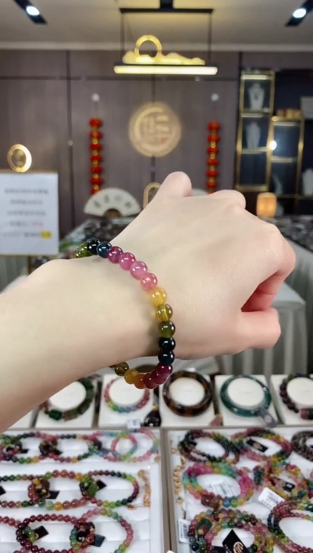 【闪购商品】碧玺单圈手串6mm+未镶嵌（多样性发一条）hon