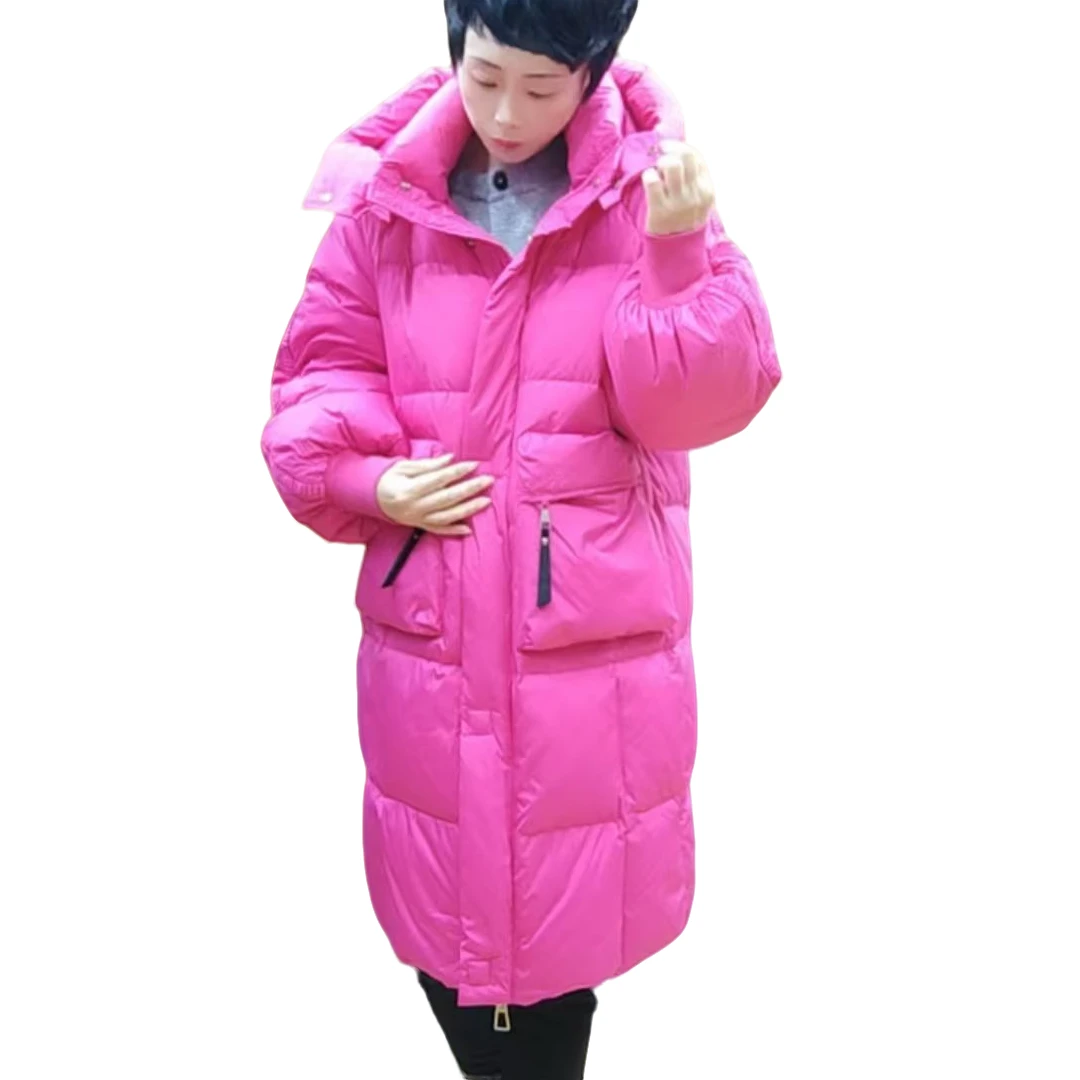 【英英服饰】68079冬季新款时尚洋气长款羽绒服-衣长93