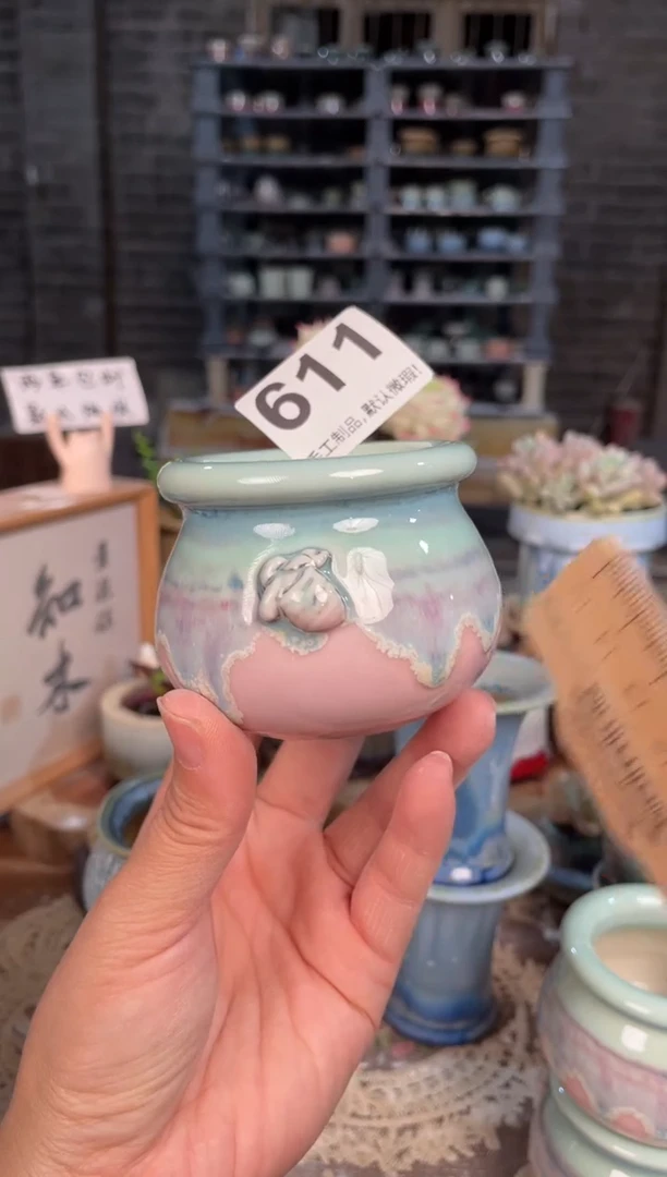 瓷片611知木小芳花盆
