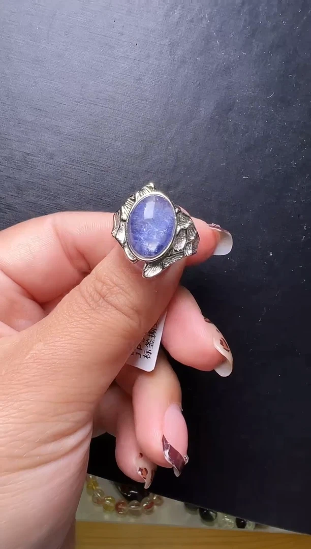 未镶嵌戒指水晶蓝线石戒指 JP56367