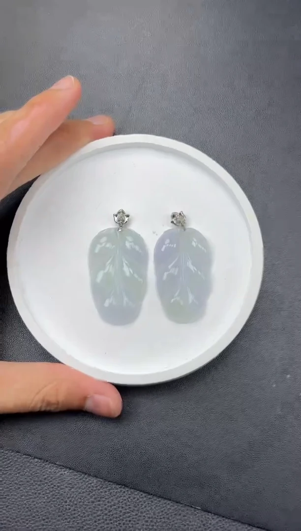 翡翠18K金镶嵌颈饰YM1059-15叶子多样性发一件