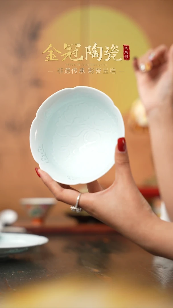 陶瓷5寸饭碗【半刀泥玲珑】