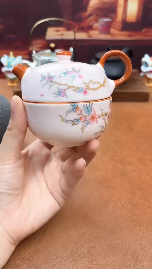 陶瓷茶具摆件旅行套组