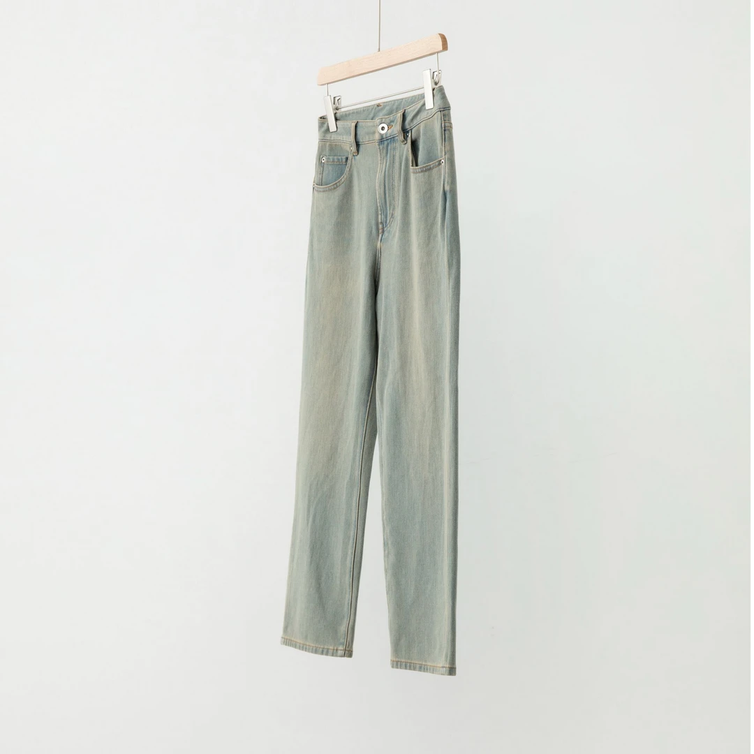 BAYBERYL老贝怀旧*复古九分直筒百搭休闲春牛仔裤NZK5A1603-3/8