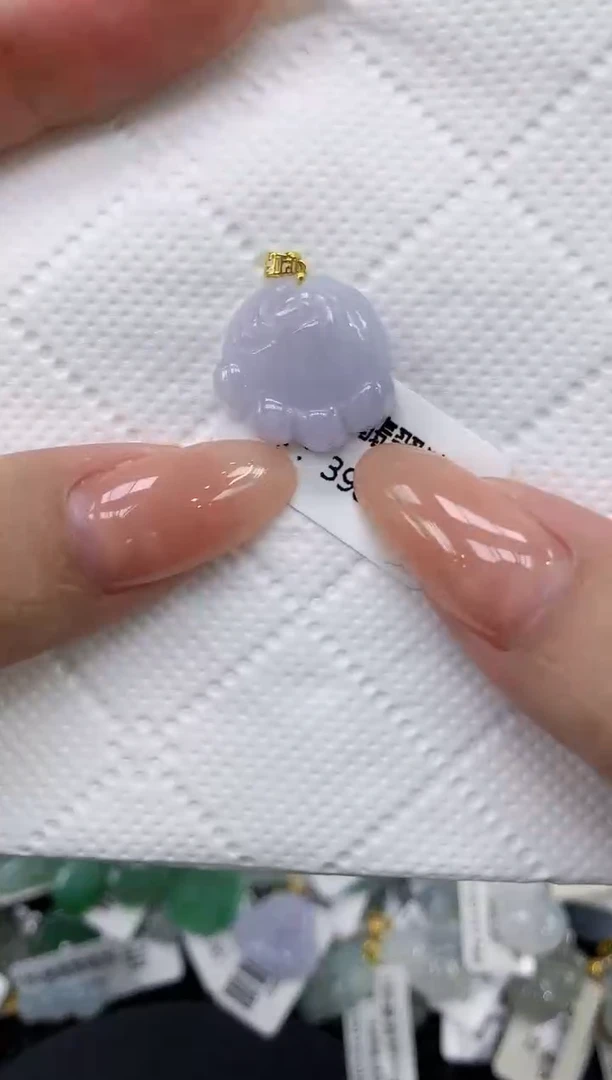 颈饰18K金镶嵌翡翠11111111111