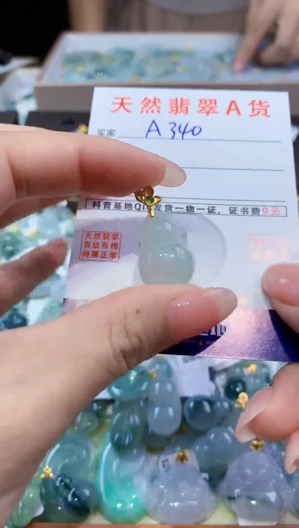 颈饰未镶嵌翡翠天然翡翠A货挂件