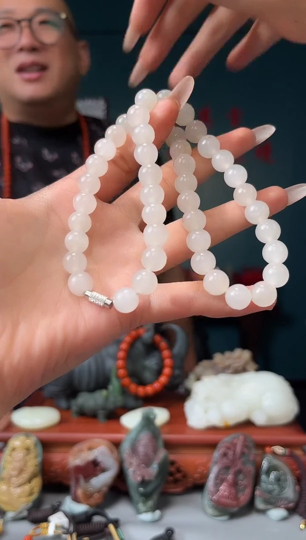 和田玉未镶嵌颈饰周***，妈妈链