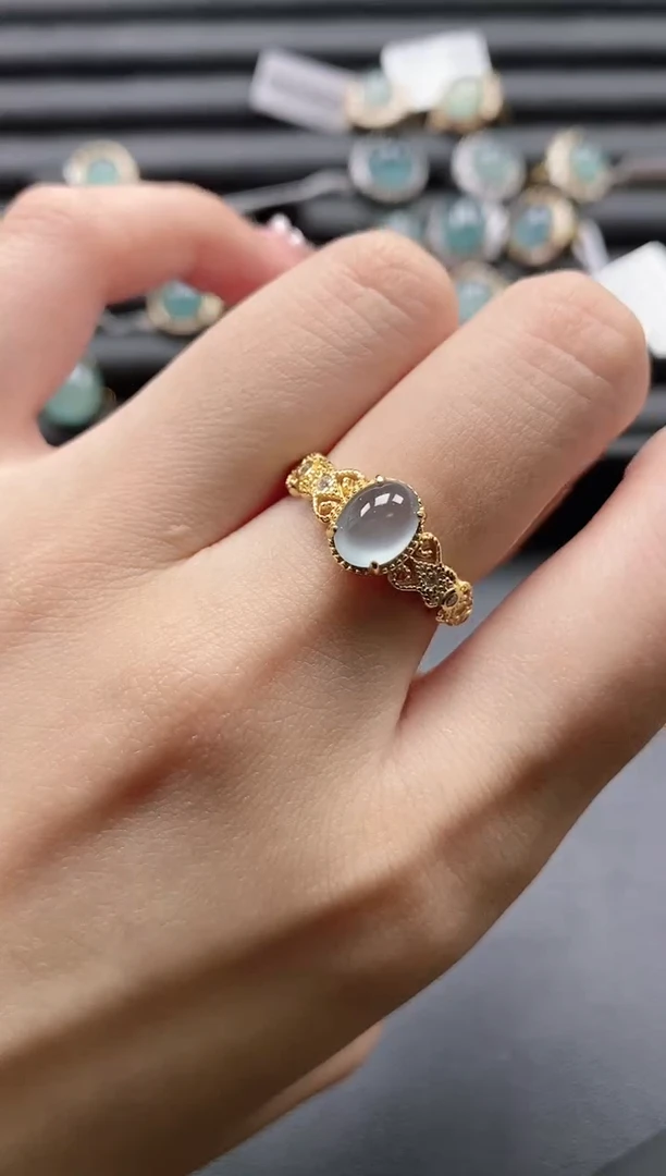 【闪购商品】翡翠戒指银S925镶嵌11111