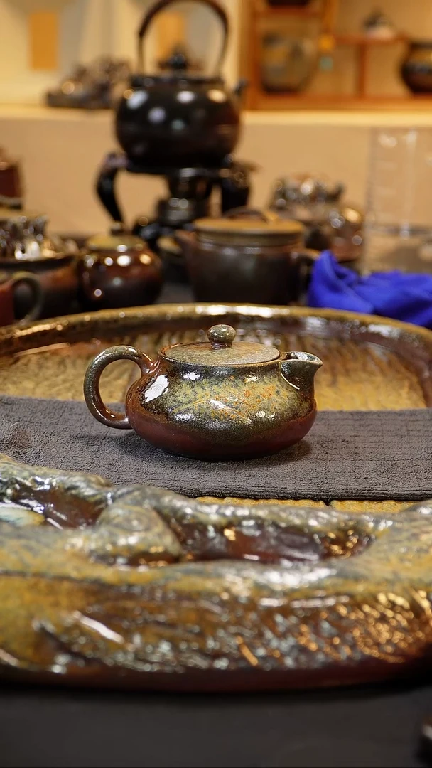 紫砂柴烧纯自然柴烧